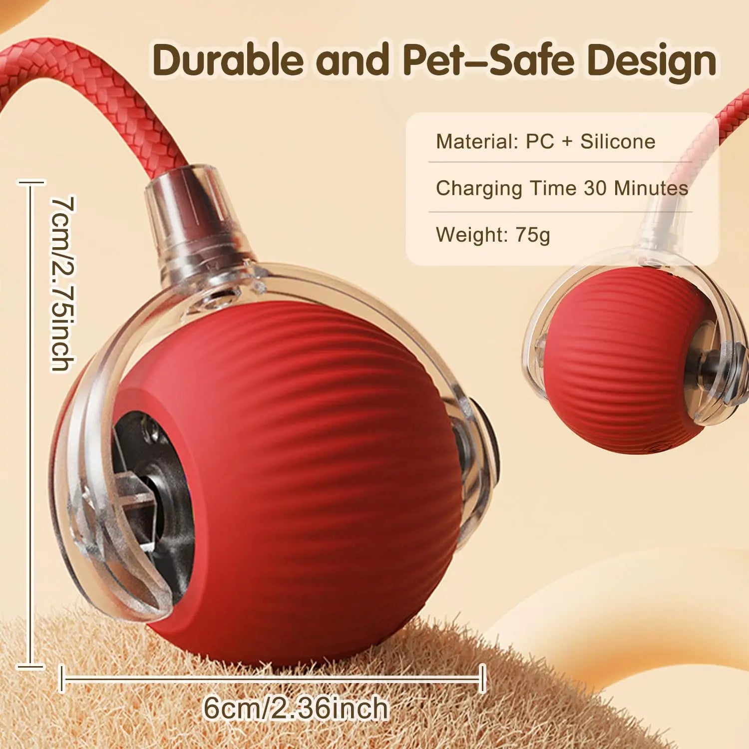 Interactive Cat Toy Ball for Cats with pet safe design