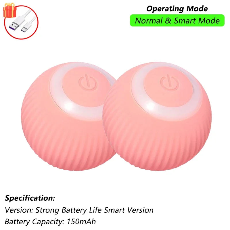 Interactive Cat Toy Ball pink color no tail