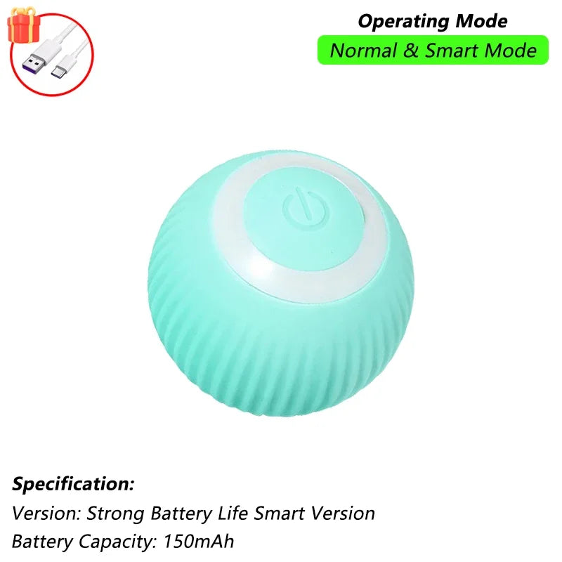 Interactive Cat Toy Ball sky blue color no tail