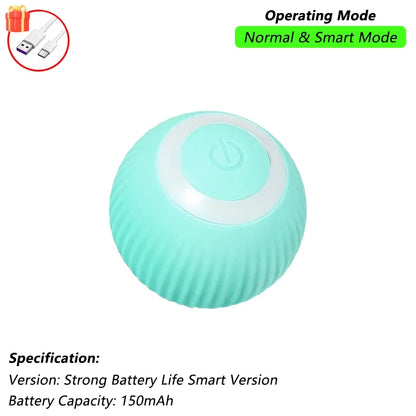 Interactive Cat Toy Ball sky blue color no tail
