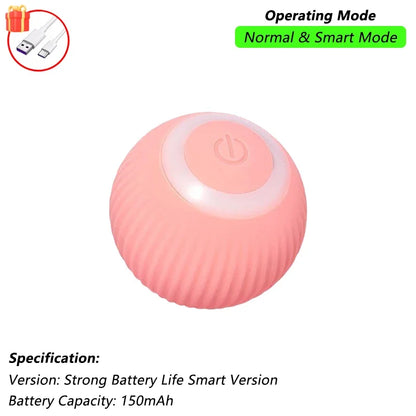 Interactive Cat Toy pink color smart cat ball