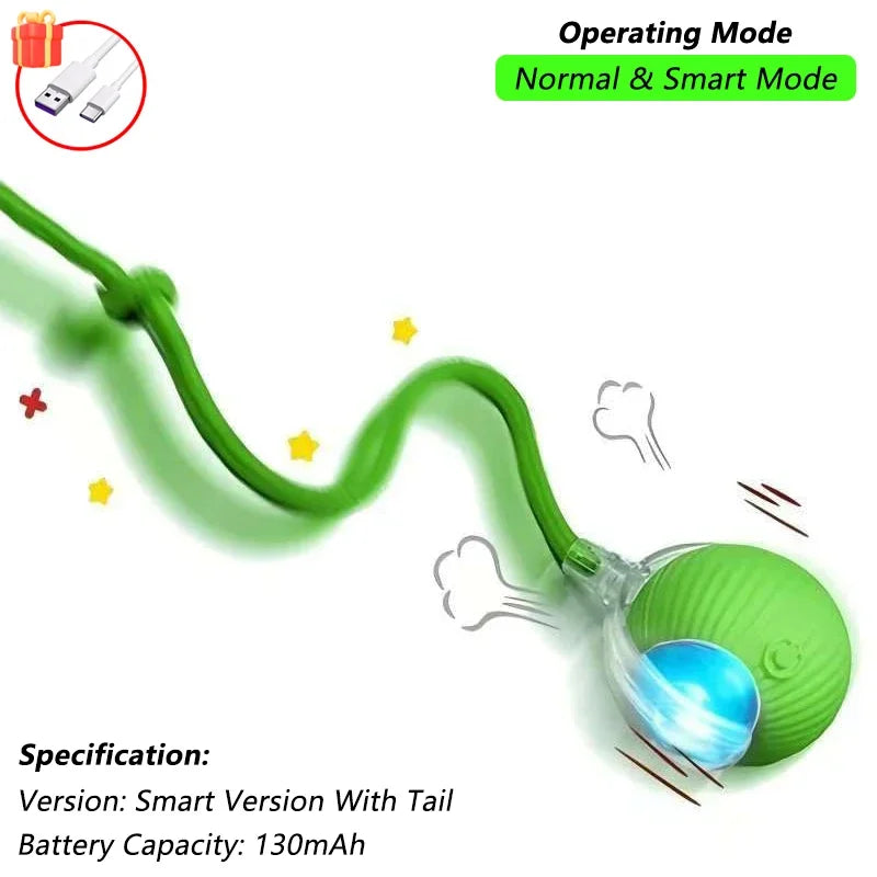 Interactive Cat Toy with tail green color