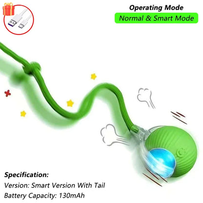 Interactive Cat Toy with tail green color
