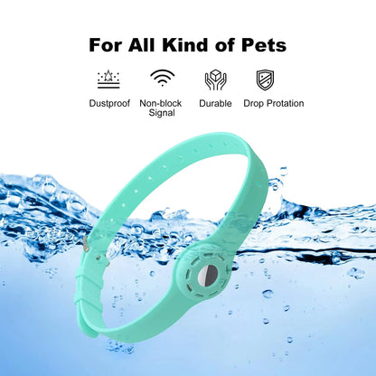 Lightweight Silicone AirTag Cat Collar for pets