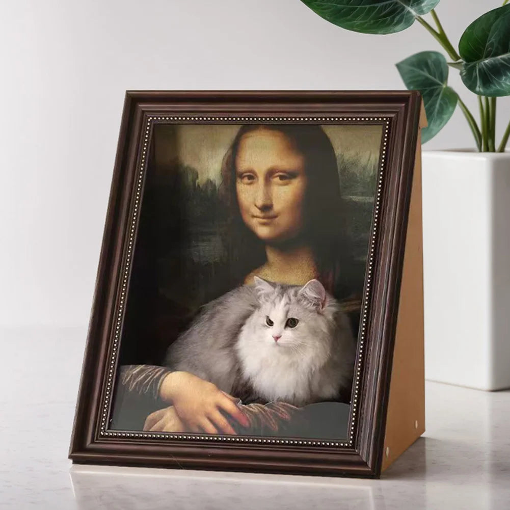 Mona Lisa Cat Bed, 3D Cat Bed, mona lisa cat scratcher, painting cat bed
