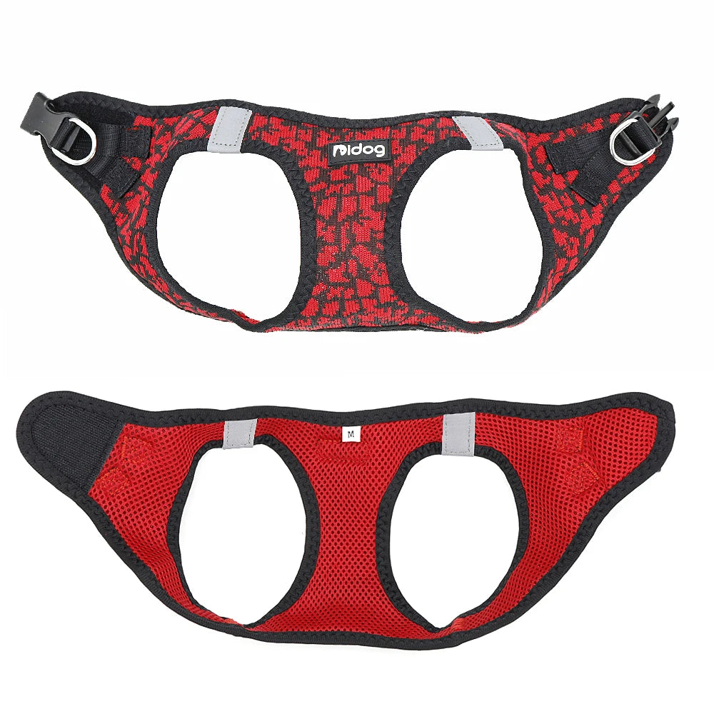 No Pull Mesh Pet Harness for small dogs front and back view