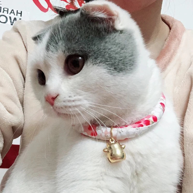 Osaka Twilight Japanese Style cat collar with bell
