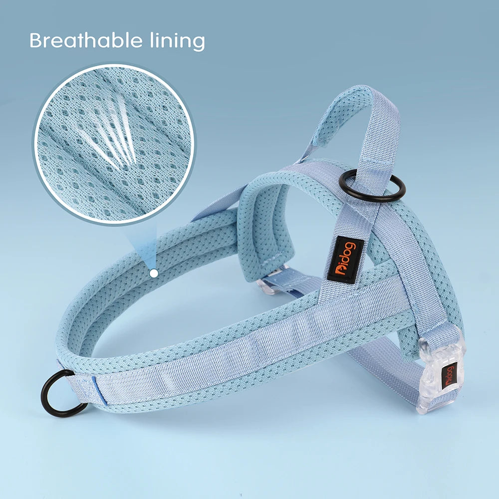 Padded Nylon No Pull Dog Harness in Pastel Color anti-pull