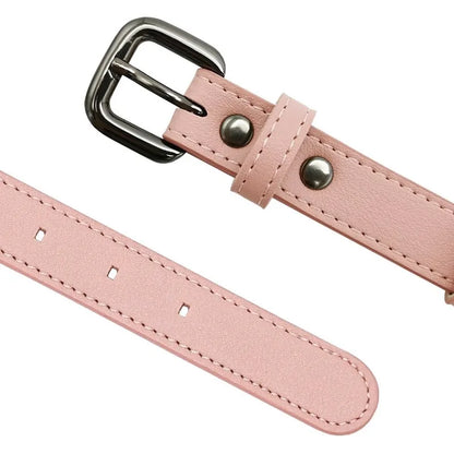 Premium AirTag Pet Collar for Cats & Dogs blue color Pink Buckle