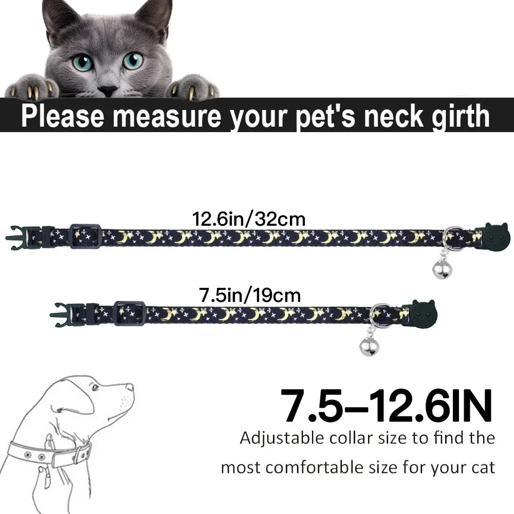 Purple Dreamscape - Breakaway AirTag Cat Collar measurement
