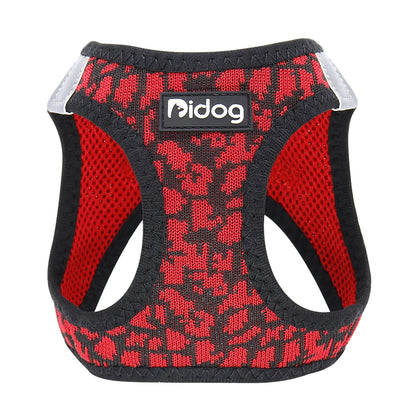 Red Color No Pull Mesh Pet Harness