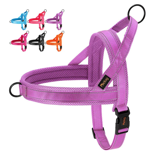 Reflective Nylon No Pull Dog Harness With Handle (Mesh + Nylon for Breathability)