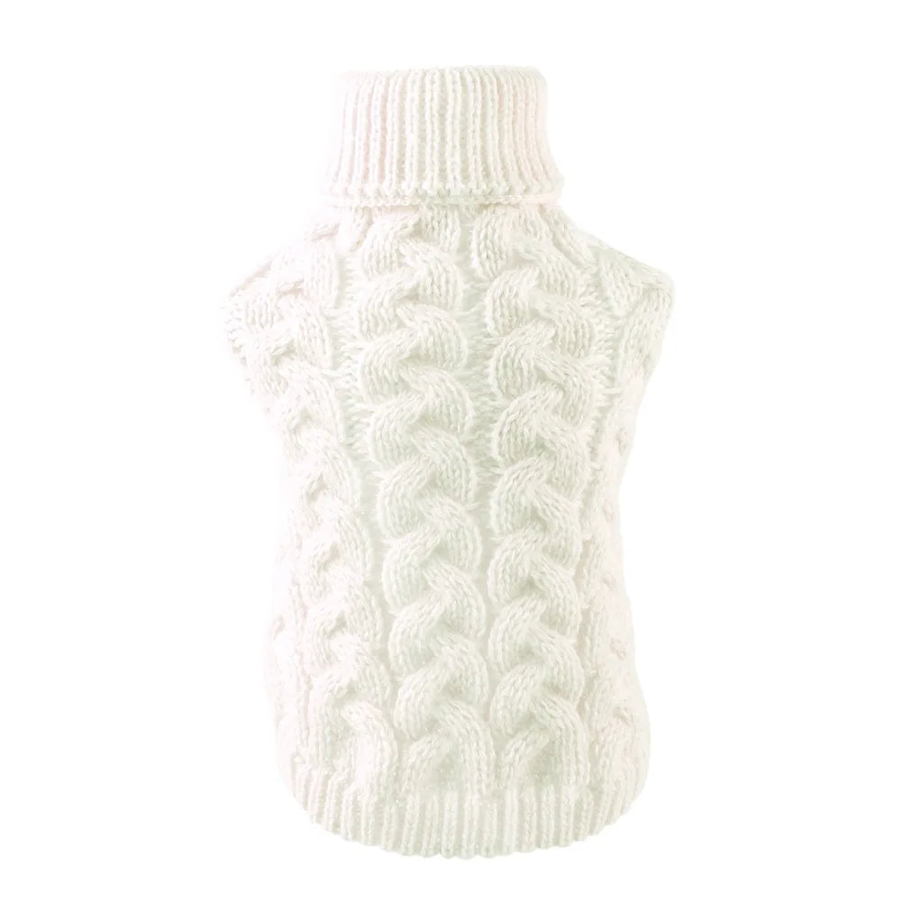 Snow Cream Crochet Cat Sweater for Cats and Kittens