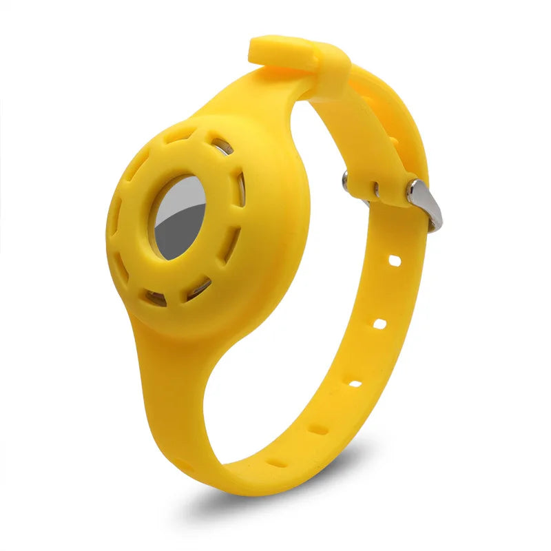 S115260af38Silicone Cat Collar with AirTag Holder yellow