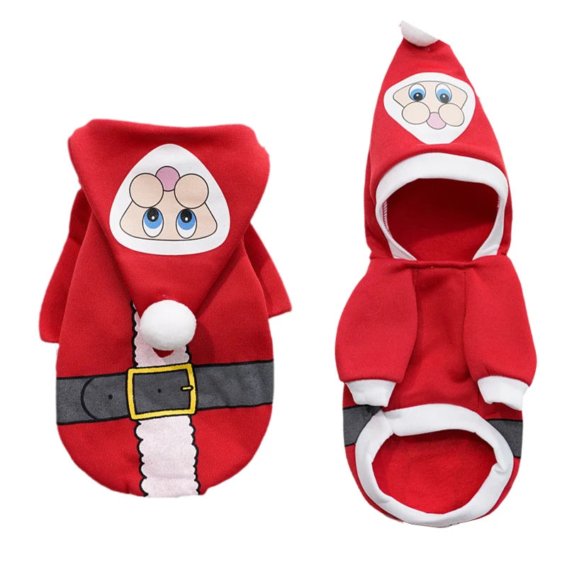 Festive Santa Hood | Hooded Christmas Cat Sweater for Cats