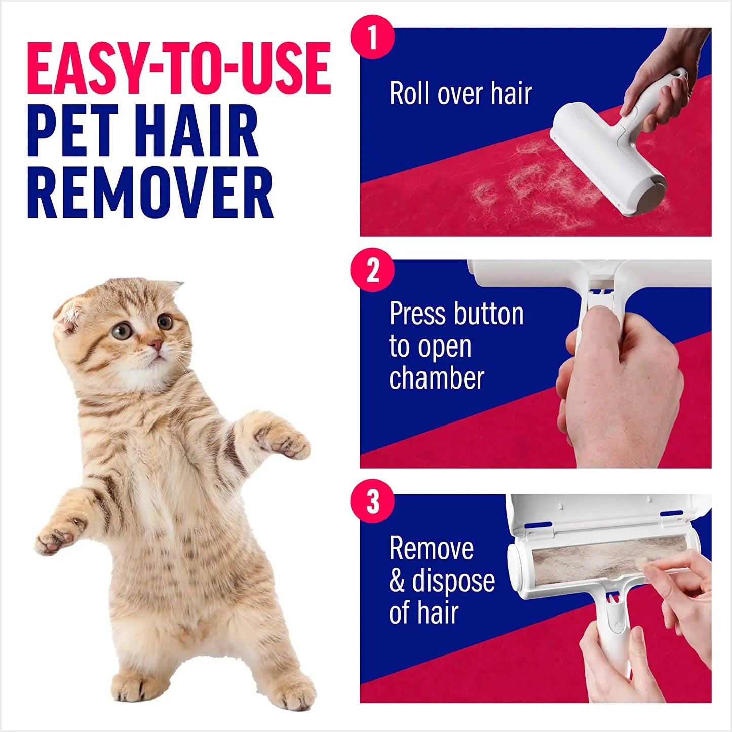 FurSweep Pro™ Pet Hair Remover Roller | Reusable Dog & Cat Fur Remover