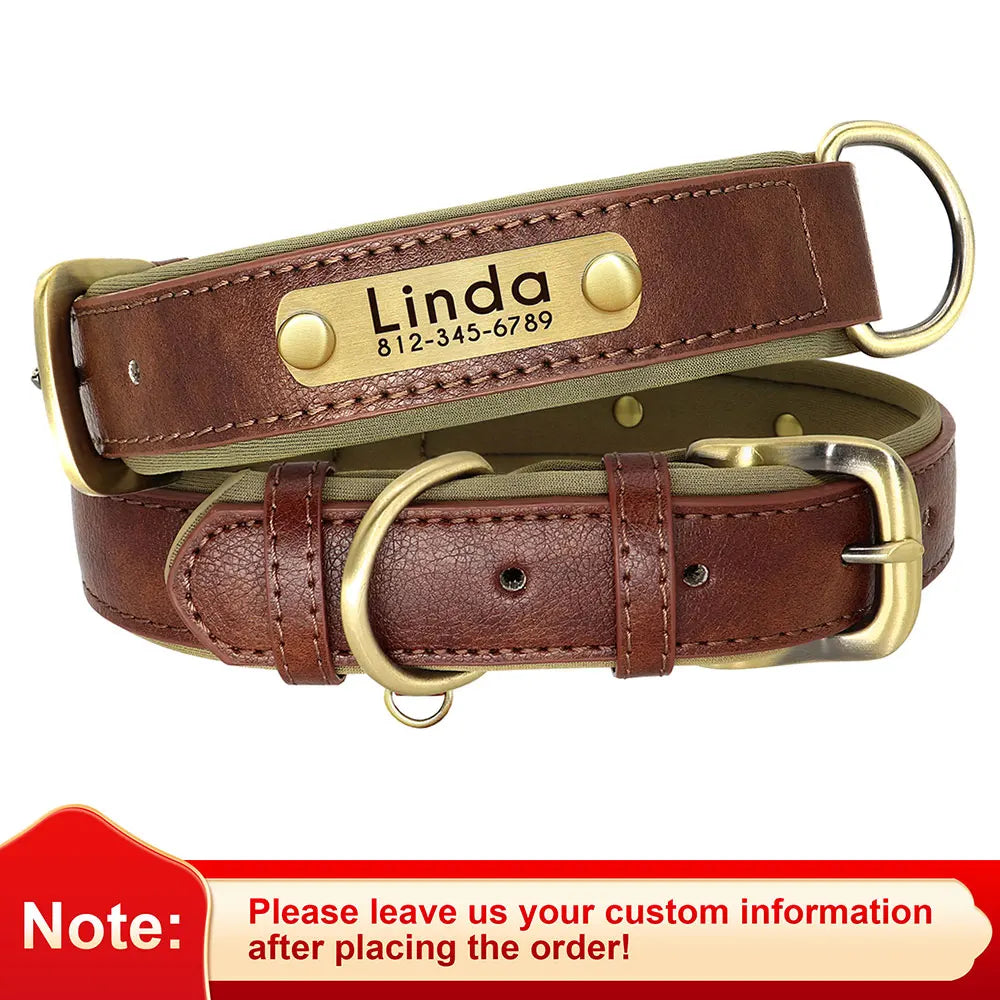 Leather personalized Dog Collars