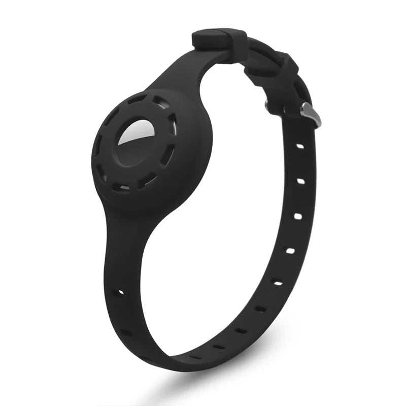 Silicone AirTag Cat Collar – Lightweight, Waterproof & Adjustable Black Color