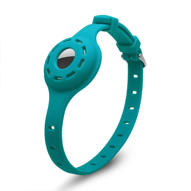 Silicone AirTag Cat Collar – Lightweight, Waterproof & Adjustable Greenish Color