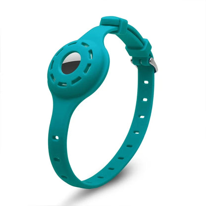 Silicone AirTag Cat Collar – Lightweight, Waterproof & Adjustable Greenish Color