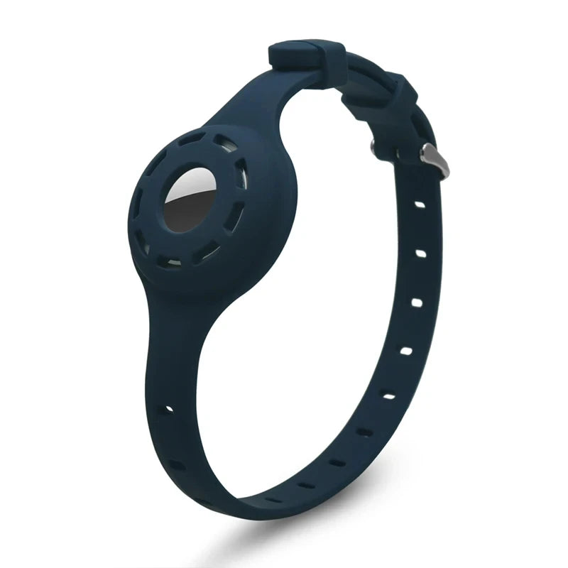 Silicone AirTag Cat Collar – Lightweight, Waterproof & Adjustable Navy Color