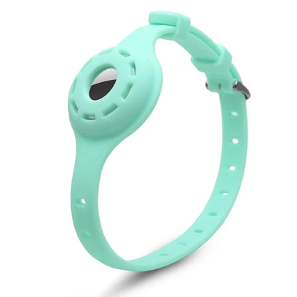 Silicone AirTag Cat Collar – Lightweight, Waterproof & Adjustable Sky Blue Color