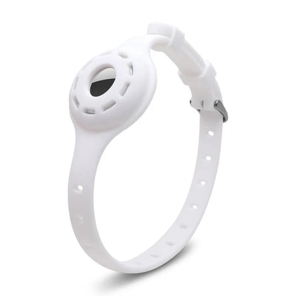 Silicone AirTag Cat Collar – Lightweight, Waterproof & Adjustable White Color