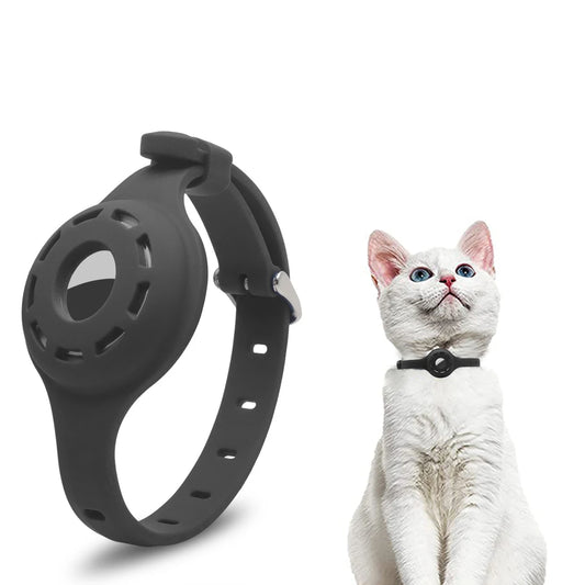 Silicone Cat Collar with AirTag Holder