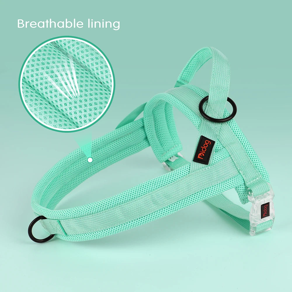 Soft No Pull Dog Harness in Pastel Color Breathable Lining