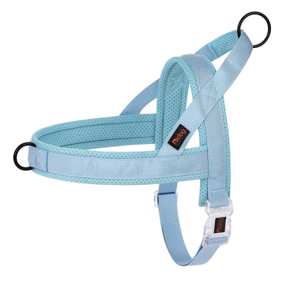 Soft No Pull Dog Harness in Pastel Color Padded Nylon Harnesses Blue Color
