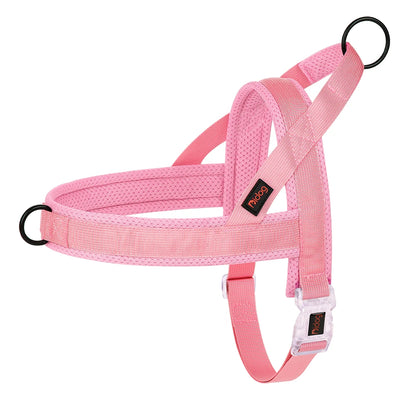 Soft No Pull Dog Harness in Pastel Color Padded Nylon Harnesses Blue Color