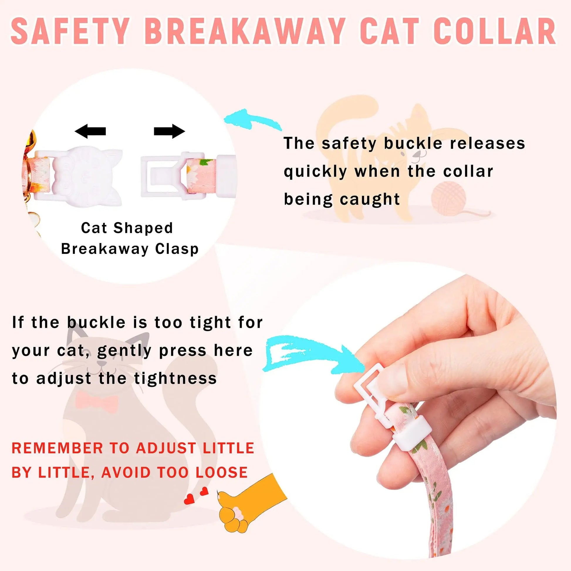 Yellow Flora Safety breakaway cat Airag collar with holder