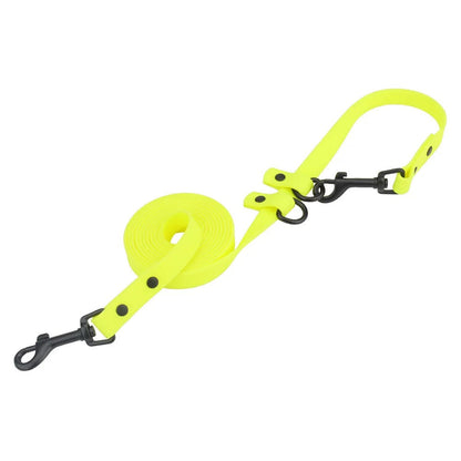 Neon yellow adjustable length leash
