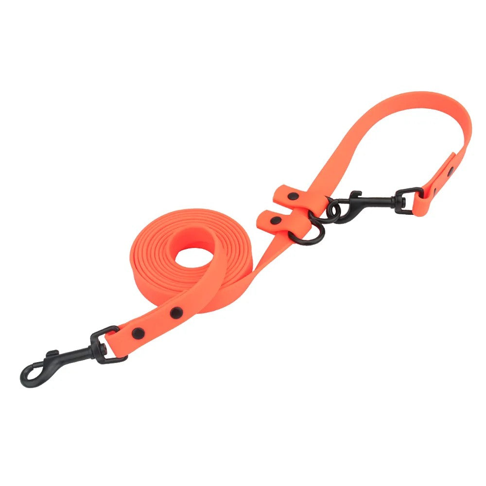 Orange 16 mm adjustable dog leash