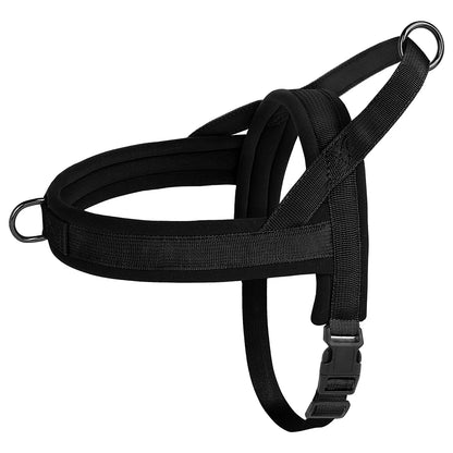black small dog harness no pull nylon dog harness