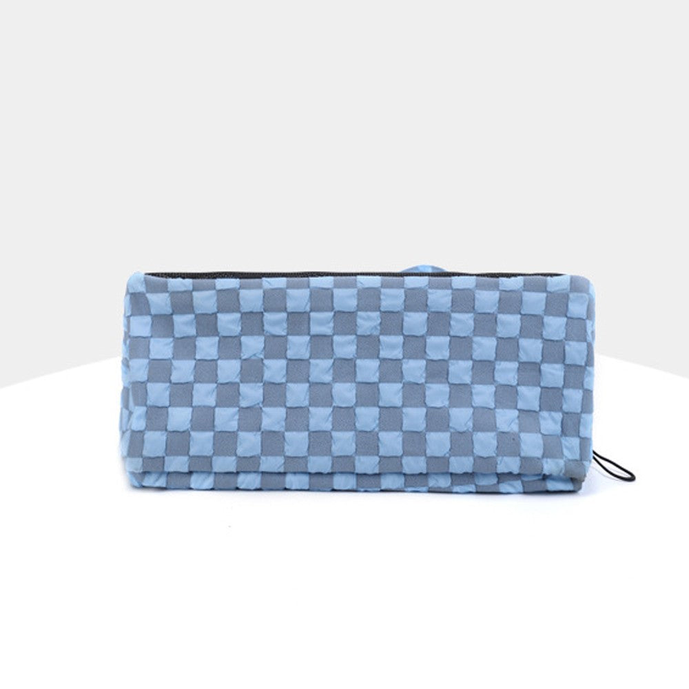 Carrier bag folded flat