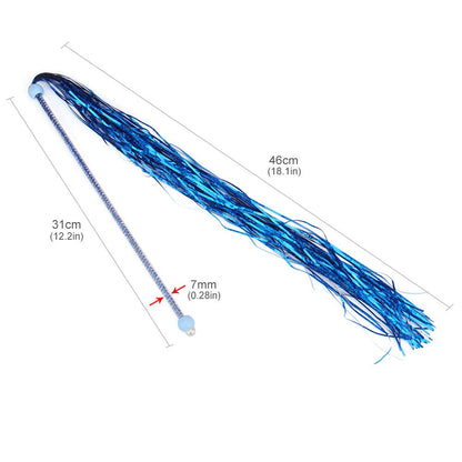Cat tassel wand size: rod about 31 cm and tassel about 46 cm