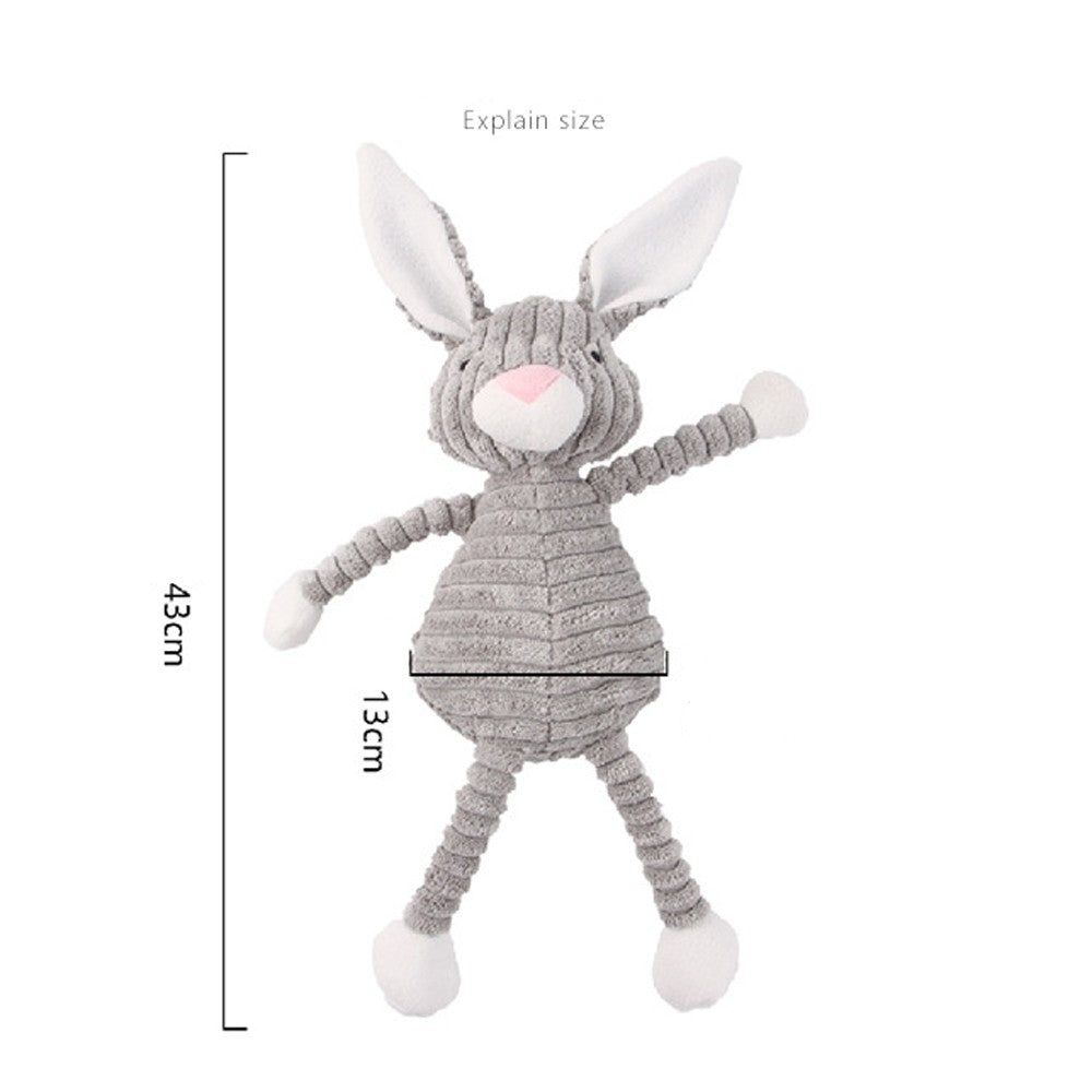 Corduroy rabbit dog toy size: about 43 cm long