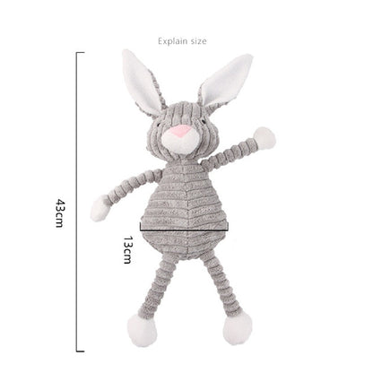 Corduroy rabbit dog toy size: about 43 cm long