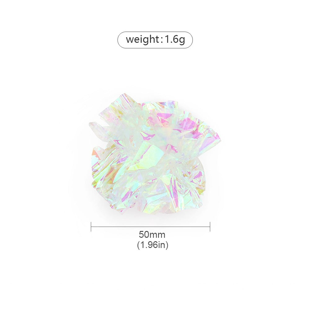 Crinkle ball size: about 5 cm across, 1.6 g