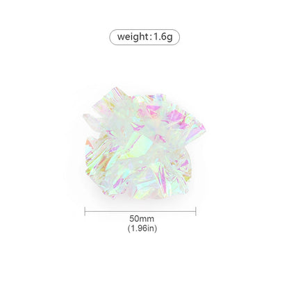 Crinkle ball size: about 5 cm across, 1.6 g
