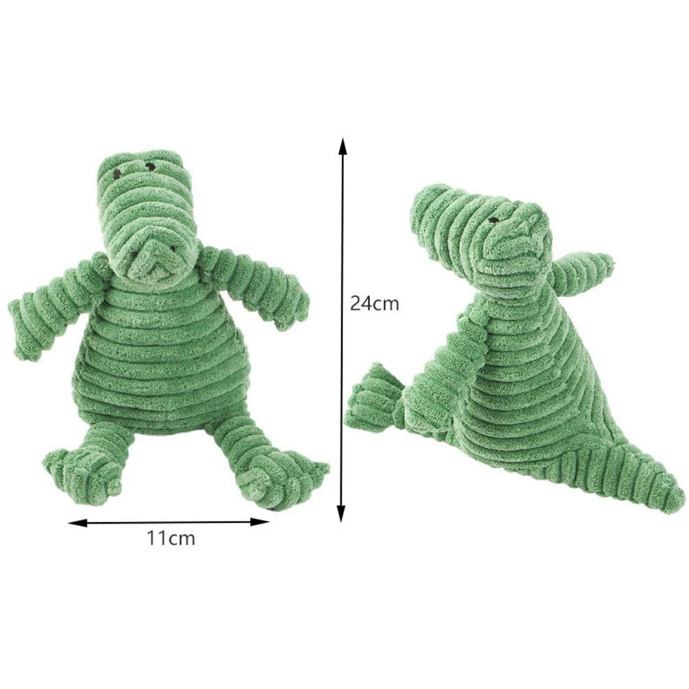 Dinosaur dog toy size: about 24 cm tall and 11 cm wide