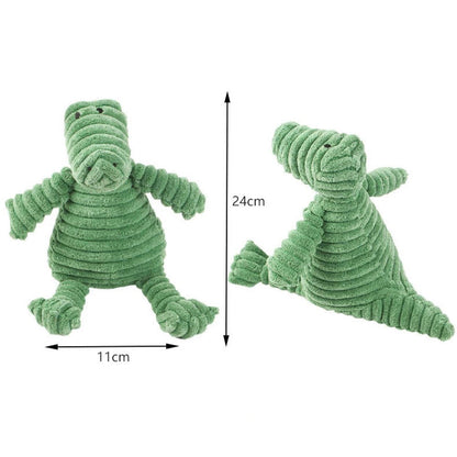 Dinosaur dog toy size: about 24 cm tall and 11 cm wide
