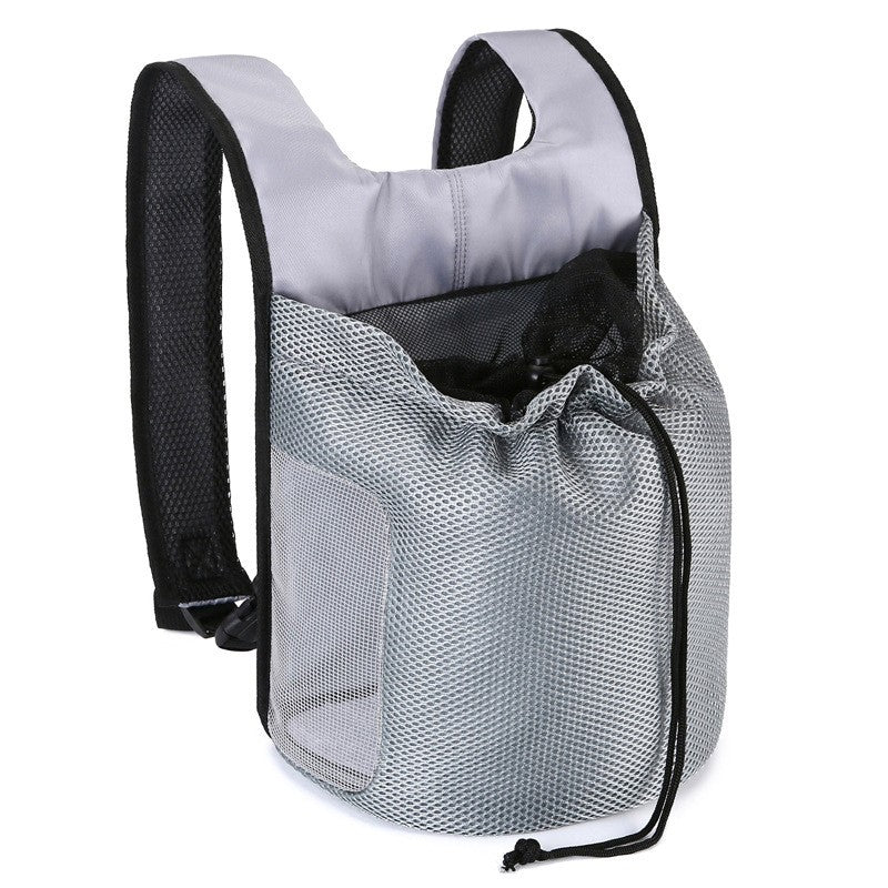 Gray mesh dog carrier backpack