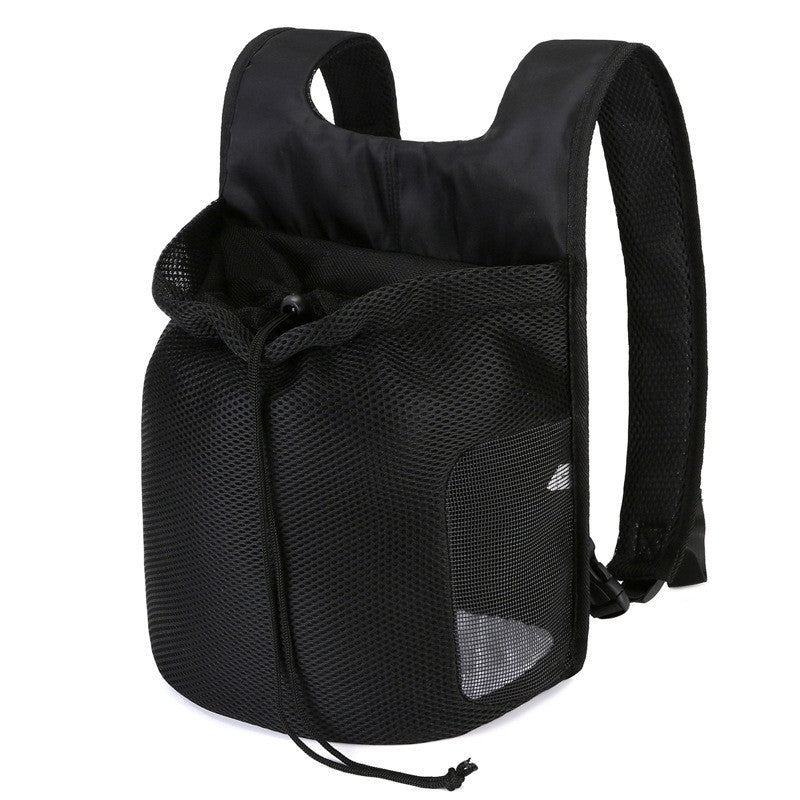 Black dog carrier backpack