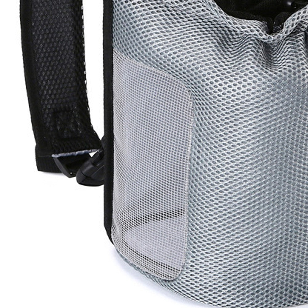 Close-up of the breathable side mesh panel