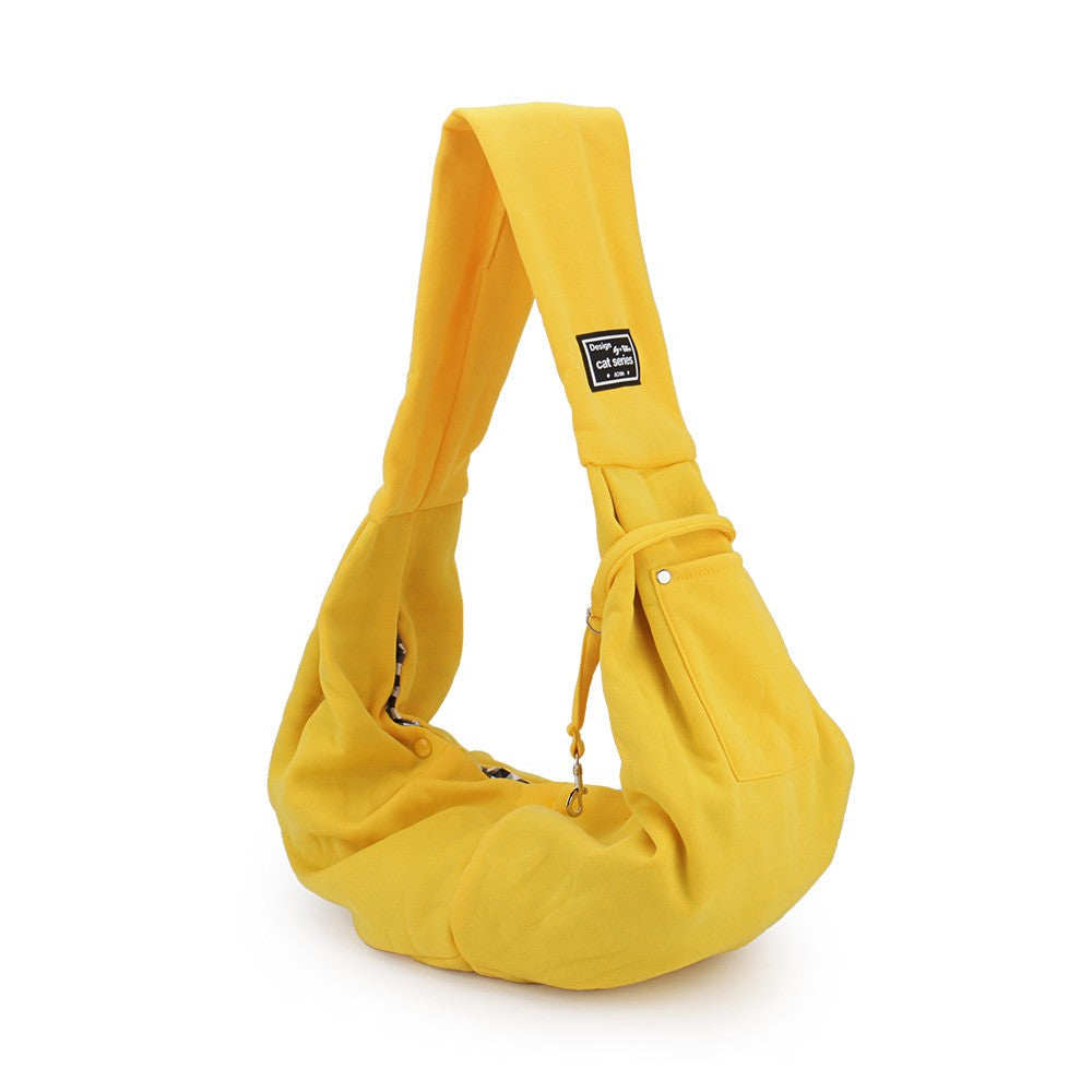 Yellow dog carrier bag