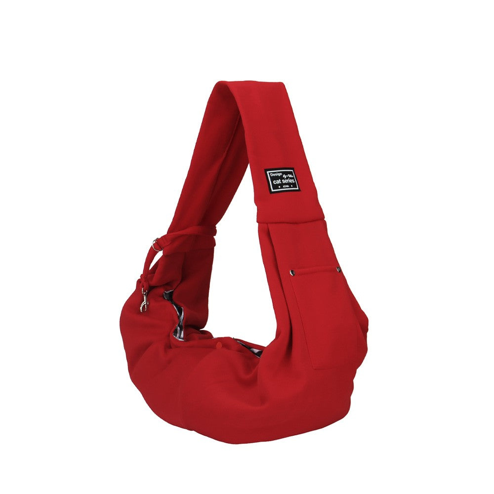 Red dog carrier bag