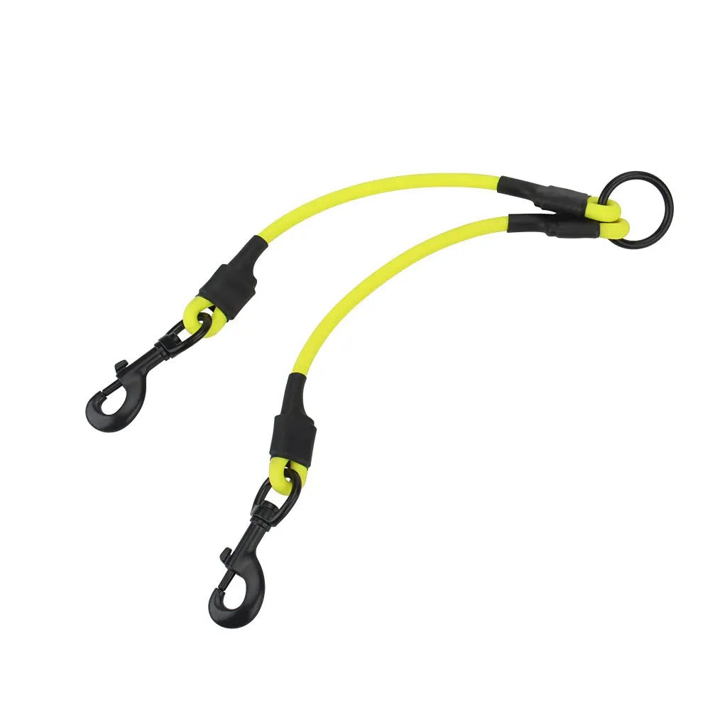 Neon yellow PVC leash splitter
