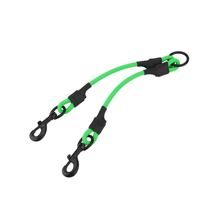 Neon green dog leash coupler